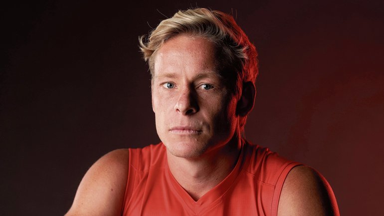 SYDNEY, AUSTRALIA - JANUARY 27: Issac Heeney poses during the Sydney Swans 2026 Official Team Photo Day at Sydney Swans HQ on January 27, 2026 in Sydney, Australia. (Photo by Matt King/AFL Photos)