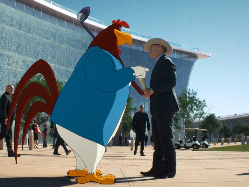 John Cena seen with Foghorn Leghorn.
