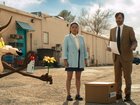 Wile E Coyote consults with legal team Lana Condor and Will Forte.