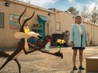 Wile E Coyote consults with legal team Lana Condor and Will Forte.