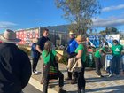 Hastie chats to Greens supporters.