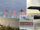 Multiple angles showed off the dual feat over Cape Town Stadium.
