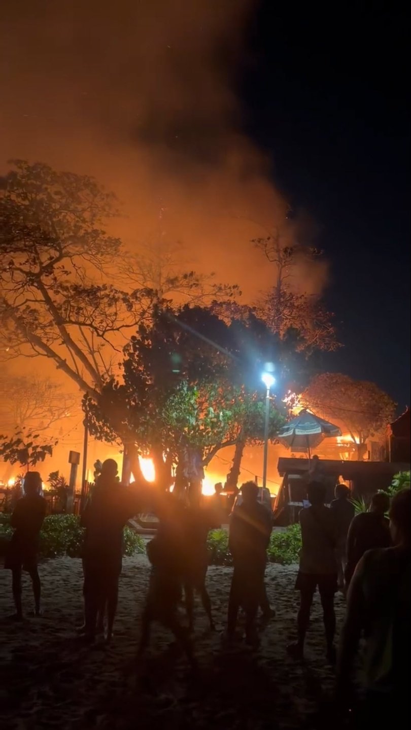 Local fire crews took more than two hours to extinguish the blaze.