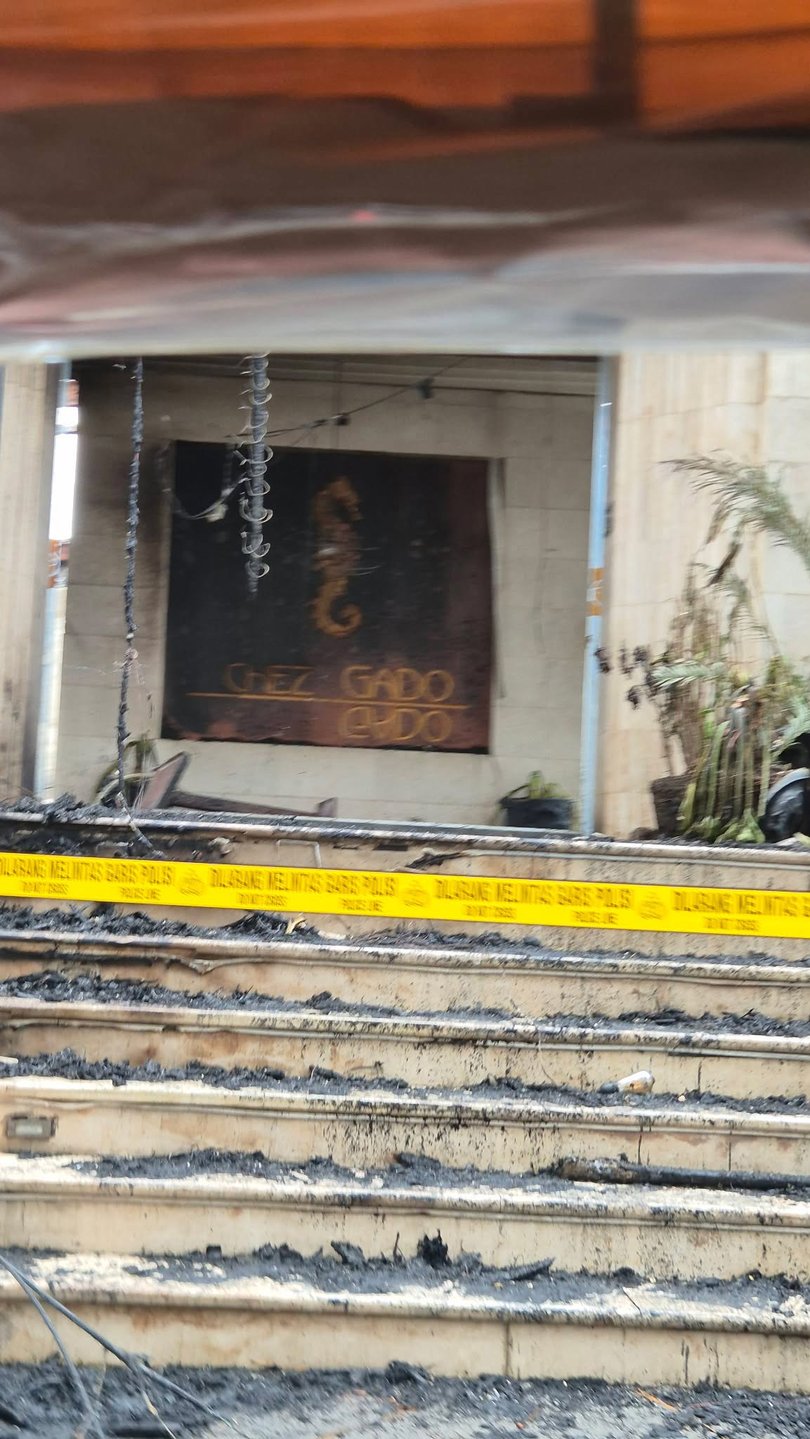 The aftermath of the fire.