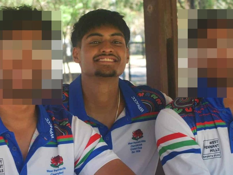 Rudhra Iyer (centre) is a West Pennant Hills cricket player. Picture: West Pennant hill Cherry Brook Cricket Club.