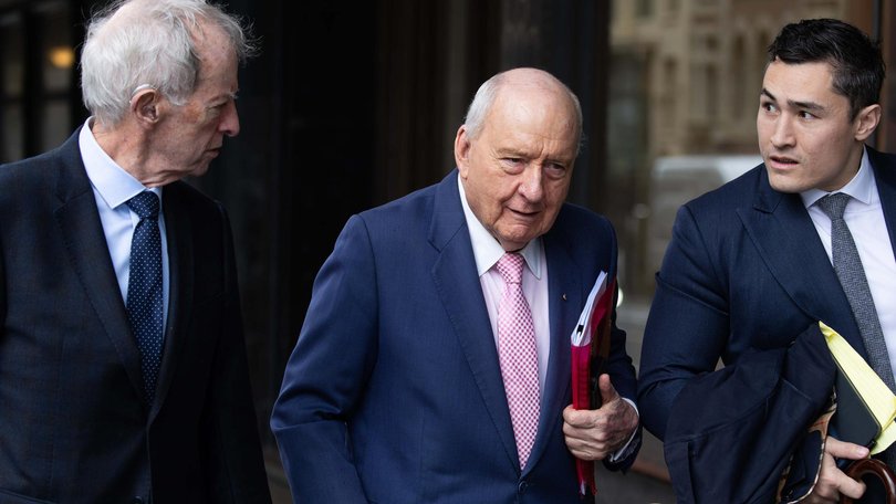 Alan Jones (centre) is fighting the allegations at trial. NewsWire/Gaye Gerard.