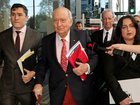 Former talk-back radio host Alan Jones  leaves Downing Centre Court.
