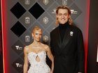 The couple at the AFL Brownlow Medal red carpet at Crown Casino. 