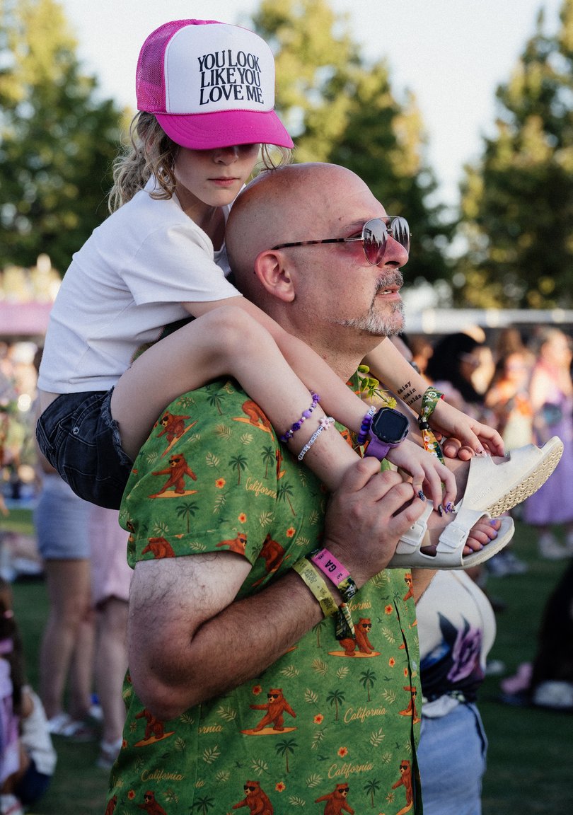 Concert-goers at the inaugural Daisy Chain Fields festival in California.