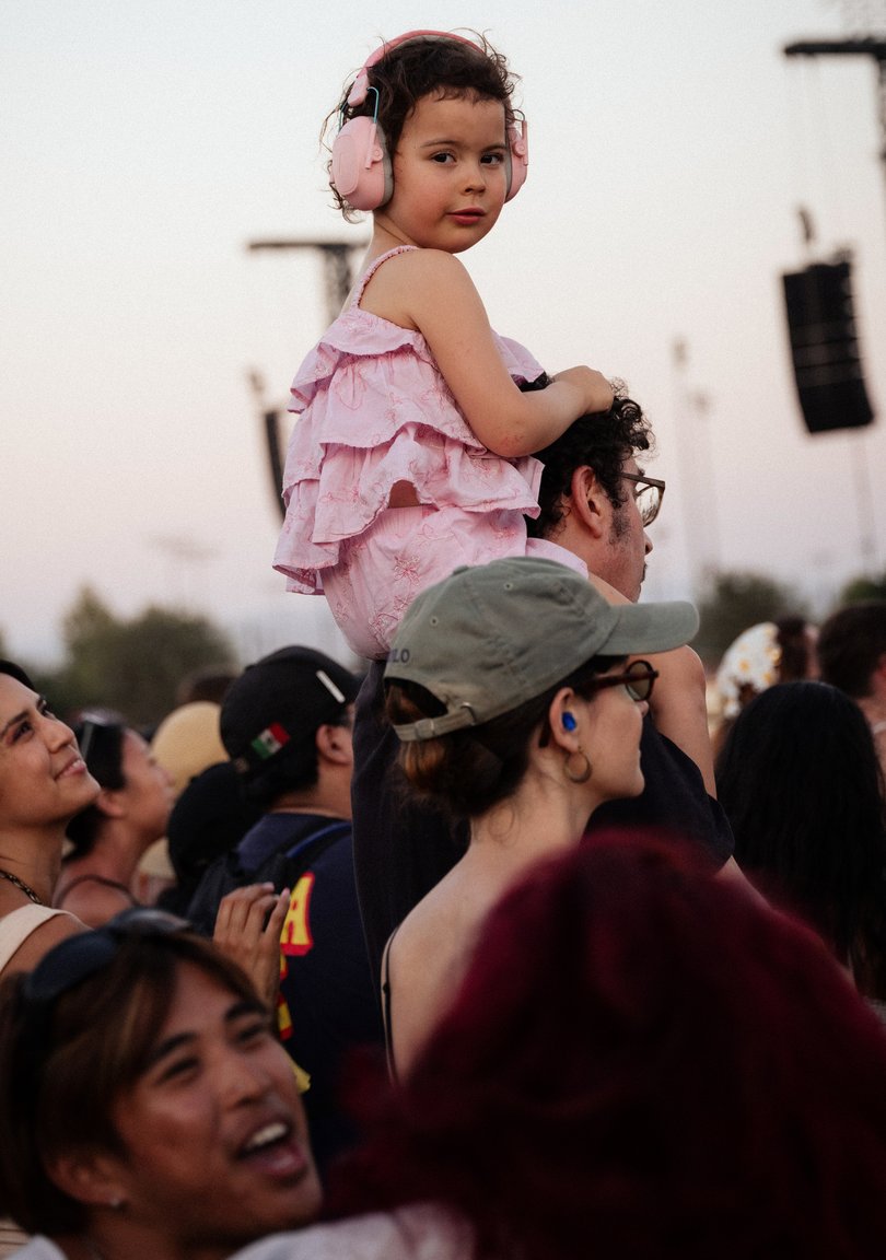 Concert-goers at the sold-out, one-day festival.