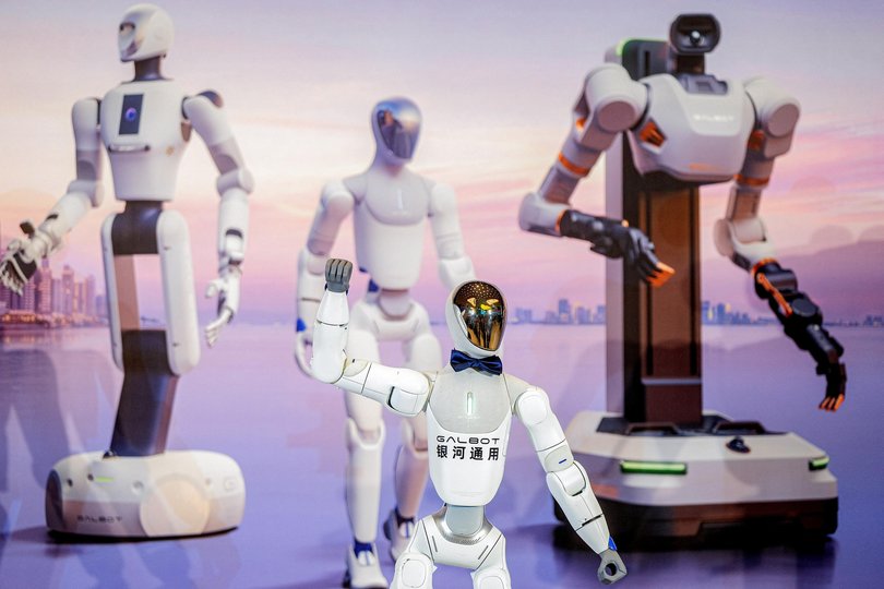 A Galbot humanoid robot demonstrattion in Hong Kong.