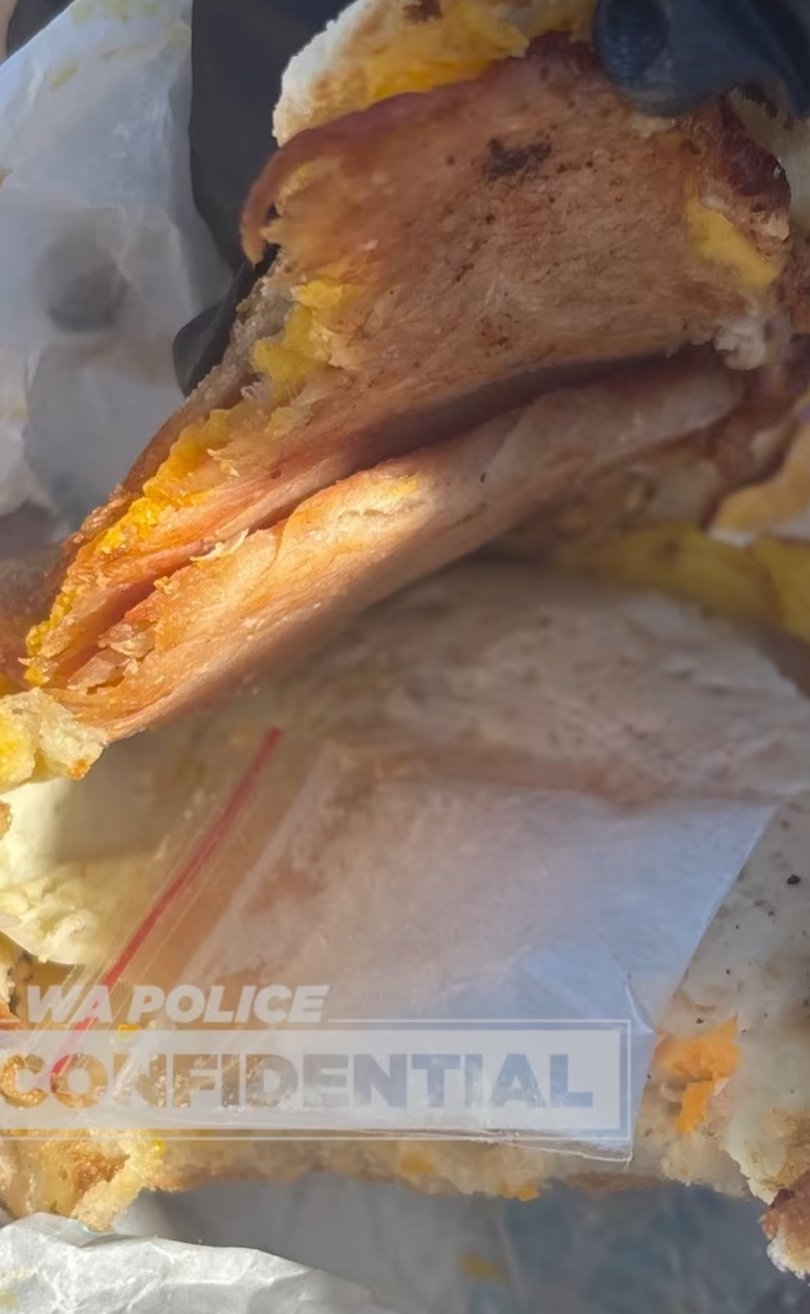 The drugs were discovered between the bacon and egg. 