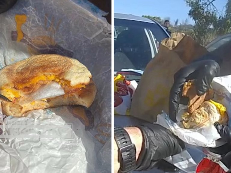 A breakfast burger has become an unlikely piece of evidence after police in WA’s north uncovered a shocking addition hidden inside. 