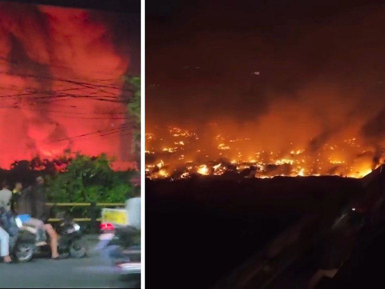 Another major fire has hit the popular island of Bali, less than 24 hours after a popular Seminyak restaurant burned to the ground. 