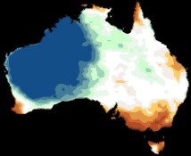 BOM's Spring heat mapping shows the East Coast will be hit harder than the West
