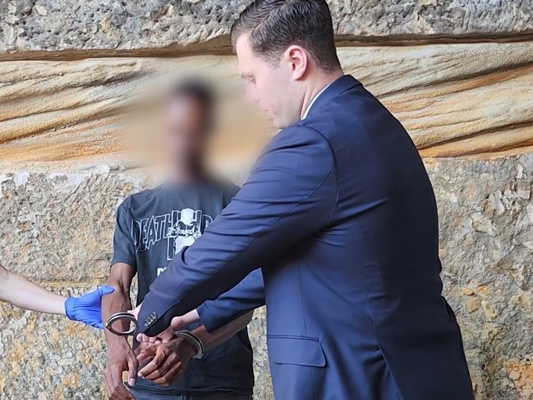 Police arrested the man on Tuesday. 