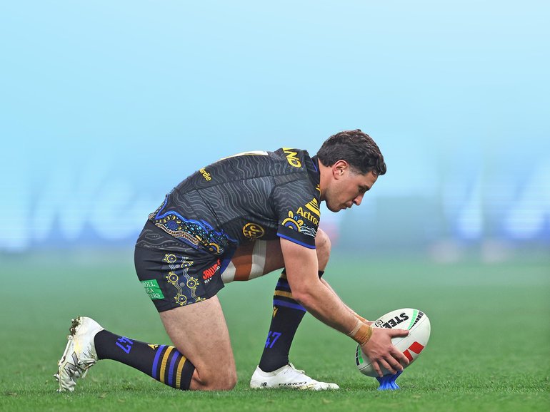Watching the NRL experiment with the new kick off rule, while still dealing with the fallout from its expanded six-again interpretation, it is fair to ask whether the game is becoming unnecessarily complicated. Pictured: Mitchell Moses of the Eels.