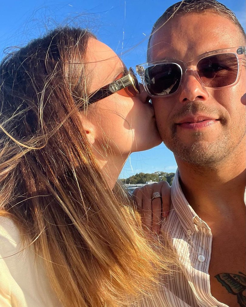 Jesinta Franklin with husband Lance Buddy Franklin.