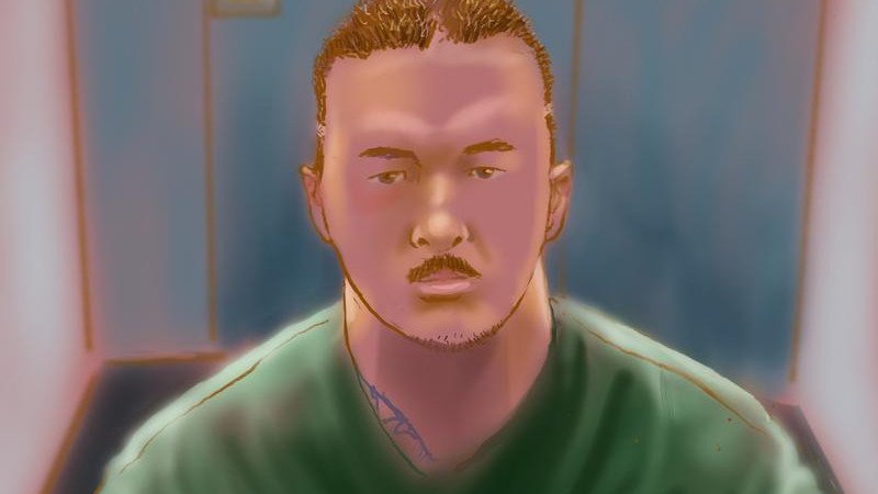 Daniel Billings, as depicted in a court sketch, is due to come face to face with his victim's family