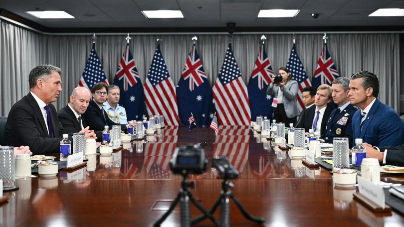 Deputy Prime Minister and Minister of Defence Richard Marles meets US Secretary of Defense Pete Hegseth at the Pentagon in Washington.