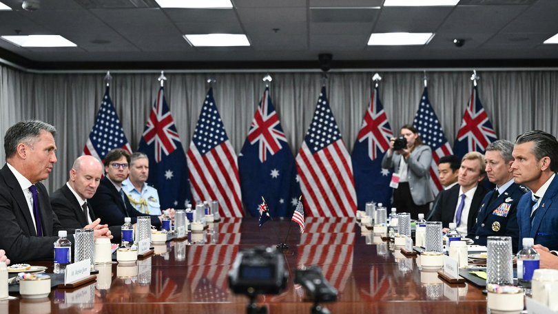 Deputy Prime Minister and Minister of Defence Richard Marles meets US Secretary of Defense Pete Hegseth at the Pentagon in Washington.