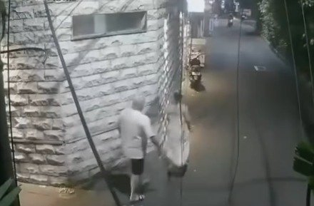 It is believed the 68-year-old man and his wife were walking through Werkudara Street in Legian just before 9pm on August 22.