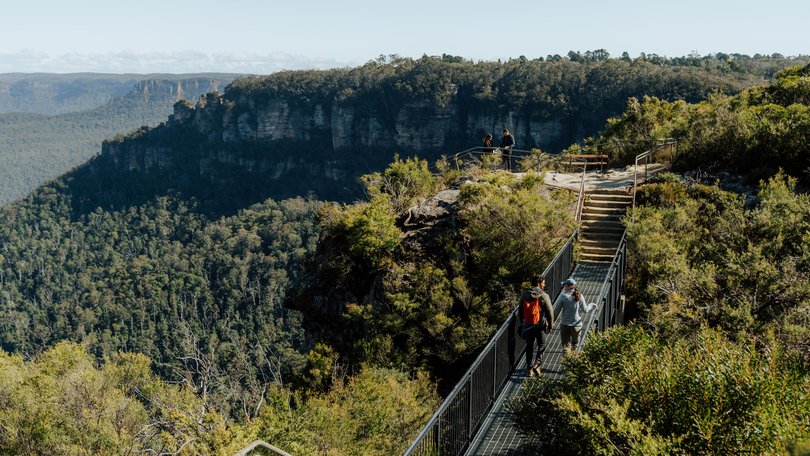 Exploring the Blue Mountains on foot.