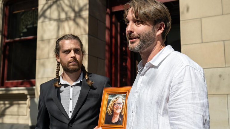Maree Vermont's sons Darcy and Harrison faced their mother's killer in court on Thursday. (Jay Kogler/AAP PHOTOS)