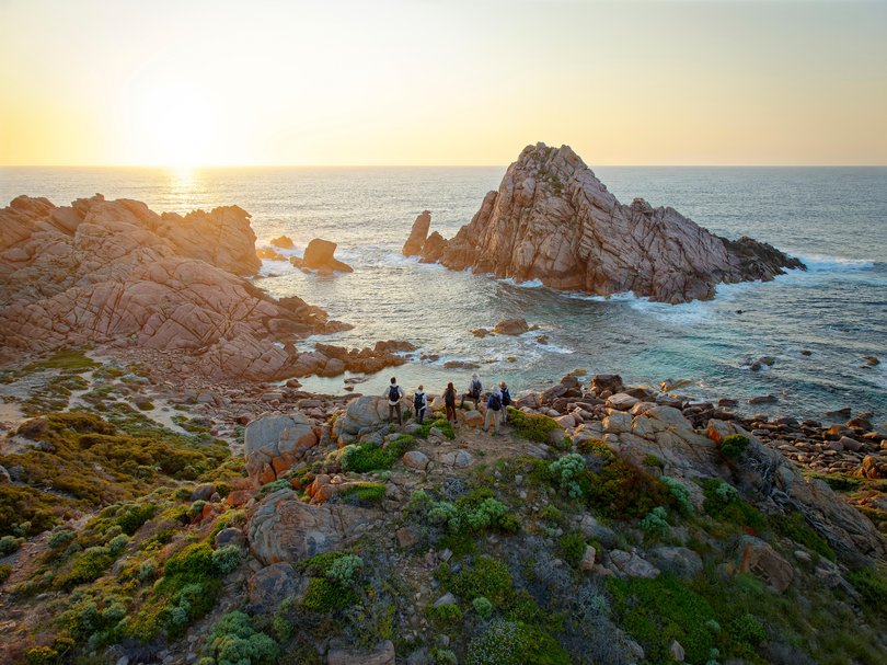 The stunning scenery at Sugarloaf Rock on WA’s Cape to Cape trek by Walk Into Luxury.