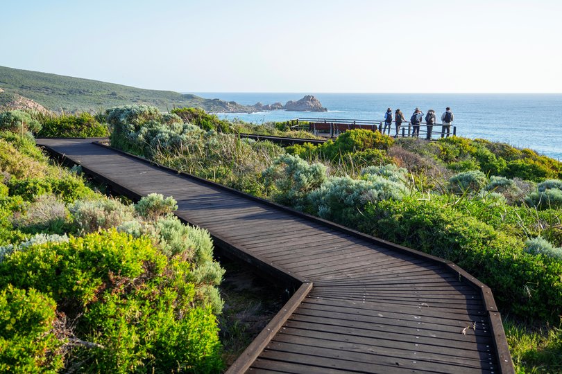 Trekkers will pass along a series of boardwalks on the Cape to Cape walk in WA.