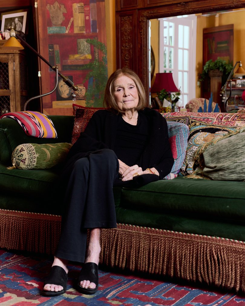 Gloria Steinem at her home in Manhattan on February 25, 2026. 