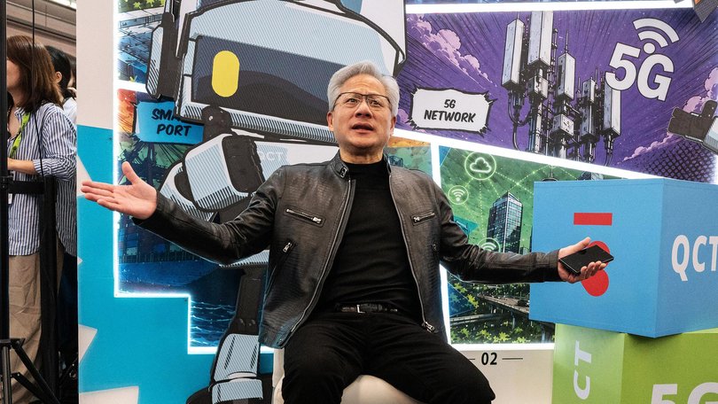 Huang in the exhibition hall.