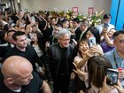 Jensen Huang takes a selfie with an attendee at Computex 2026 in Taipei.