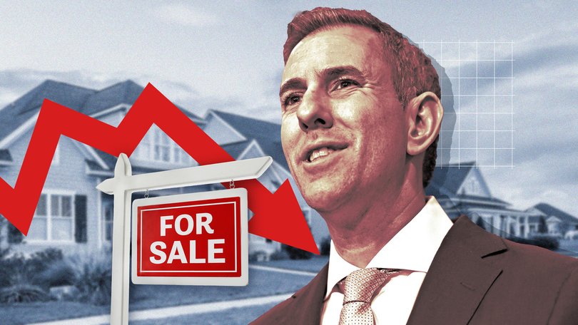 Treasurer Jim Chalmers said the tax changes were only ‘one of a number of reasons’ for the price falls, along with interest rate rises and ‘developments in the economy more broadly’.