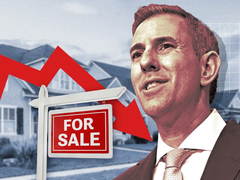 Treasurer Jim Chalmers said the tax changes were only ‘one of a number of reasons’ for the price falls, along with interest rate rises and ‘developments in the economy more broadly’.