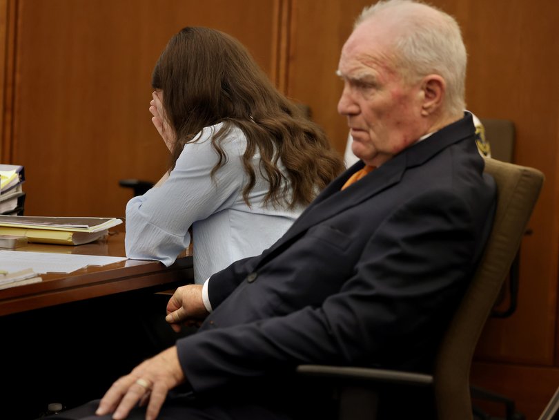 29: Defense attorney Kevin Reddington and Lindsay Clancy listen to the 911 recording.