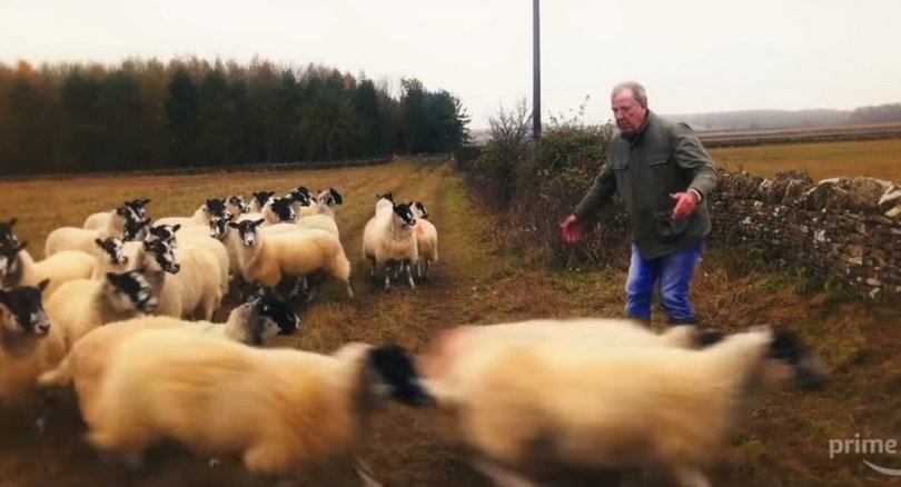 The 66-year-old seen with his flock of sheep during the reality TV show. 
