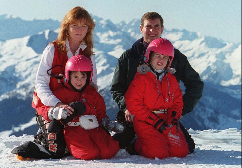 Sarah and Andrew with their daughters in 1997.