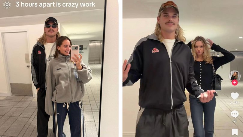 The Sydney women, known as Tahlia and Mia, found each other after they both took photos with Smith in front of a mirror —tellingly, Smith is wearing the same outfit in both pictures.