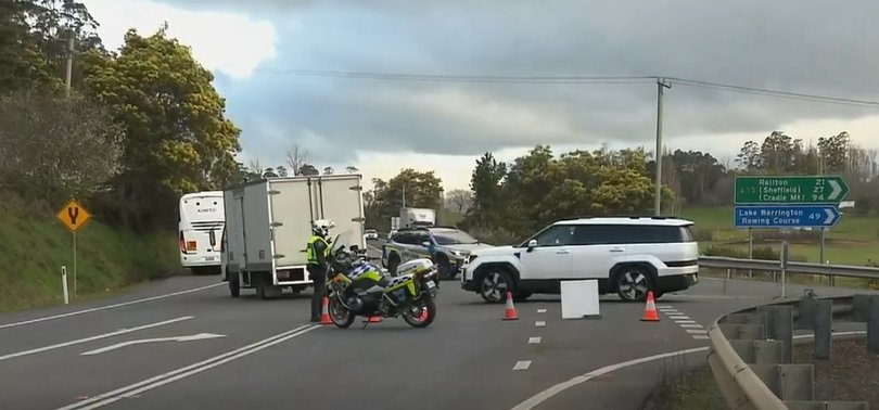 Police at the scene.