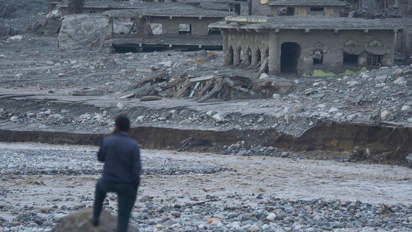 More than 5000 people are missing in Nepal after flooding, the disaster management agency says. (AP PHOTO)