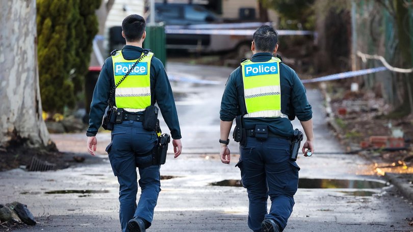 Police are searching for a man in his 50s after three people were seriously injured in an attack at a Tyers property.