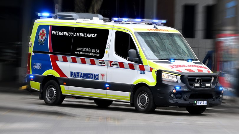 Two children have been taken to hospital after they were flung from an inflatable jumping castle after it flew into the air on Saturday. 
