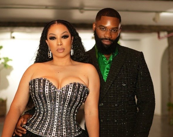 The British-Nigerian influencer with his wife, Danielle Simba Allen.