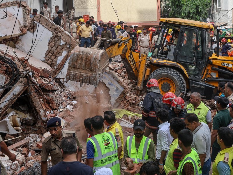 Dozens of people may have been inside the building - which served as student accommodation. (EPA PHOTO)