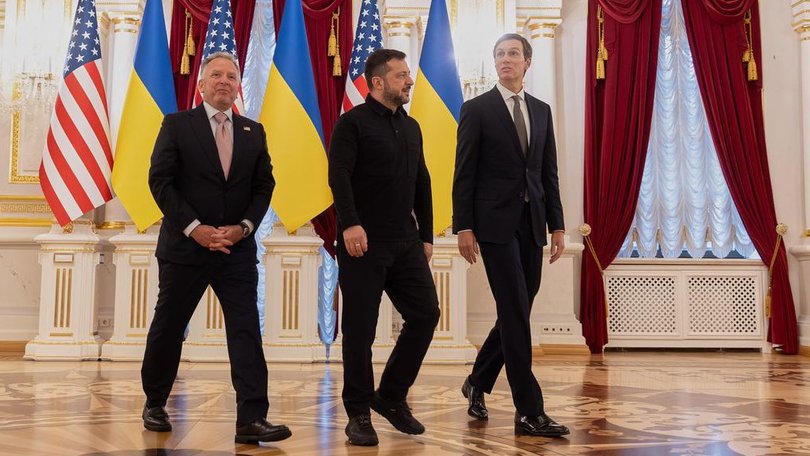 President Volodymyr Zelenskiy says talks touched on security guarantees and economic support. 