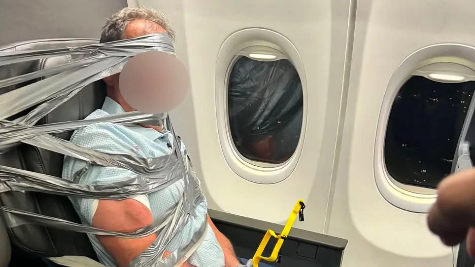 American Airlines passenger duct-taped to seat after allegedly hurling abuse onboard flight to New Jersey