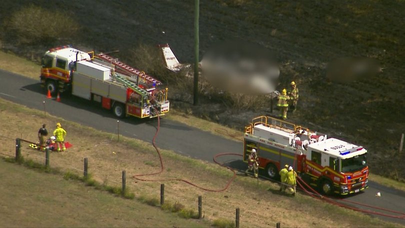 Emergency services respond to plane crash in Chambers Flat.