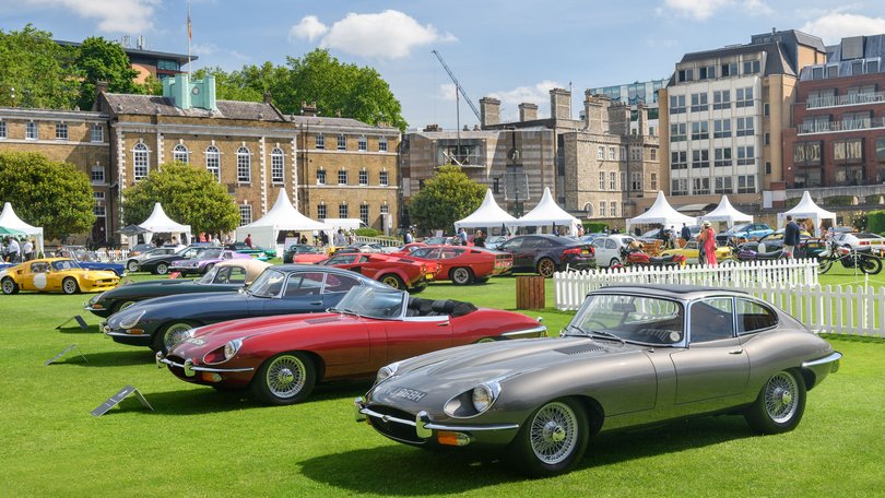 The classic E-Type Jaguar is just one of the vehicles associated with the iconic brand.