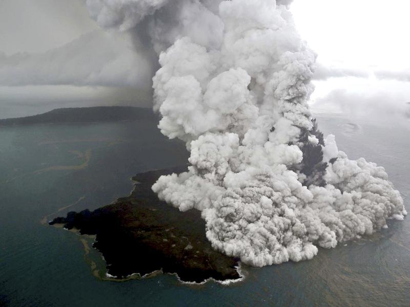 Mount Anak Krakatau ​has been erupting ‌since Friday. (EPA PHOTO)